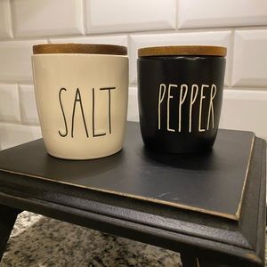 Rae Dunn mini salt and pepper crocks